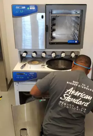 Installing appliances for a commercial kitchen